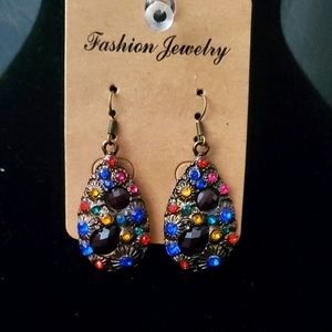 multiple color earrings